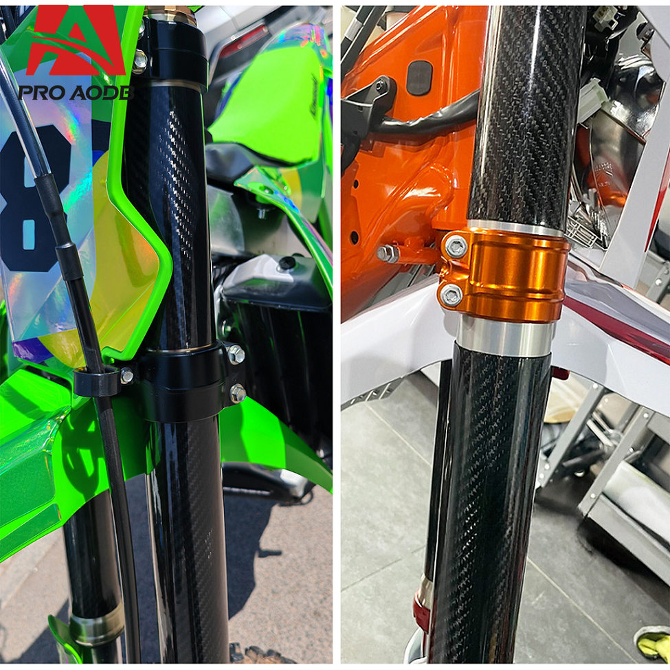 160mm-270mm osłona przedniego widelca z włókna węglowego osłona dla KTM Kawasaki Suzuki Honda Yamaha Husqvarna Sur-Ron Beta uniwersalne części