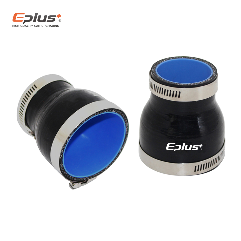 EPLUS Universal-Silikonschlauch, gerade, großer bis kleiner Anschluss, Auto-Ladeluftkühler, Turbo-Ansaugrohr-Kupplung, Schwarz, verschiedene Größen