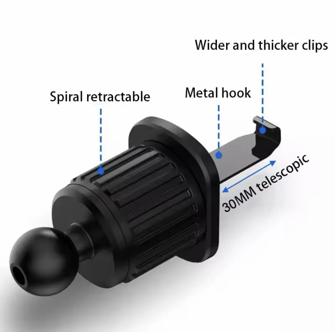 重力自動車電話ホルダー車のエアベント電話マウントユニバーサル耐衝撃ホルダーマウント 4.7-7 GPS クリップインチ携帯電話用