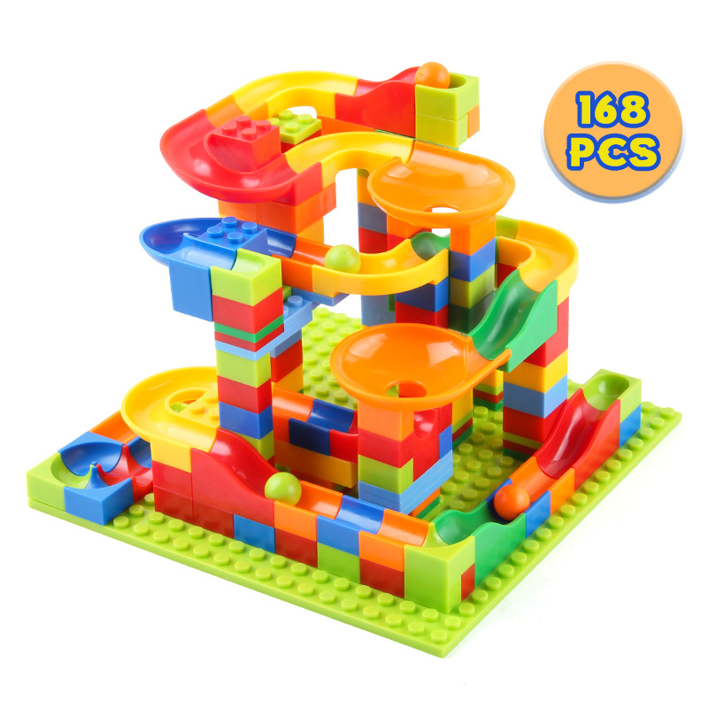 Kinder Rutsche Kleine Block Block Montage Partikel DIY Pädagogisches Spielzeug Geschenk Kinder Rutsche Kleine Block Block Montage Parti