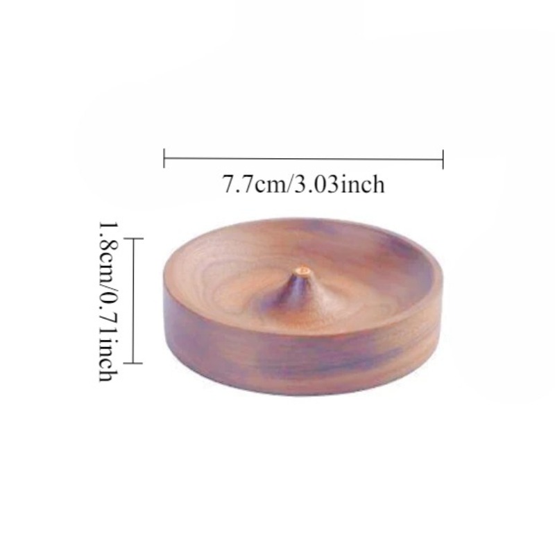 Solid Wood Incense Stick Handmade Tea Ceremony Round Incense Burner Agarwood Tray Holder
