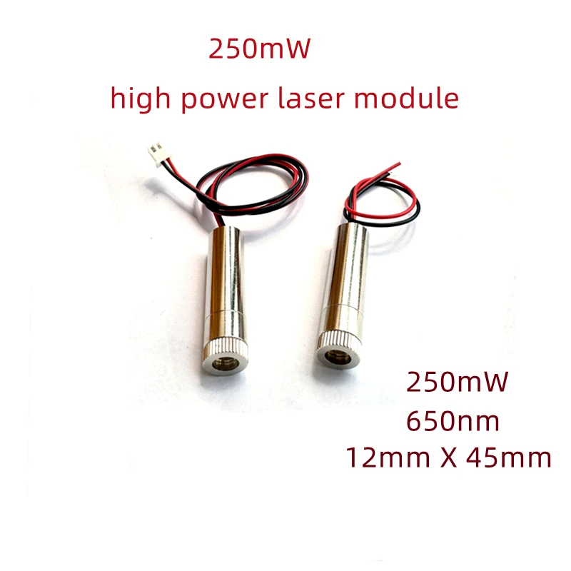 Red Laser Module 250mw 650nm High Power Laser With Focusing Diy Engraving Machine Dc 3-4.5V Laser Head Diy Crafting XH2.54