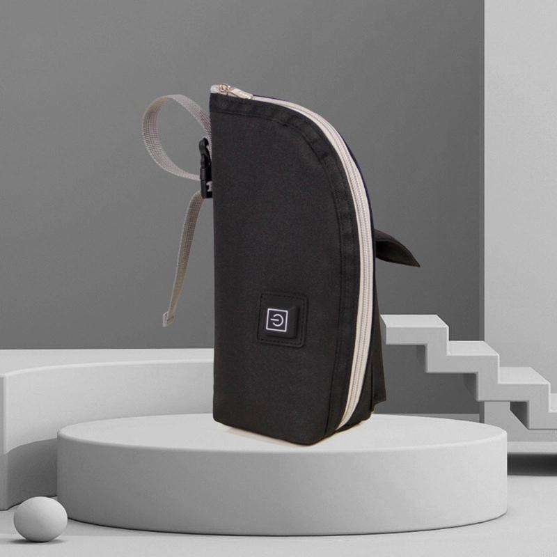 54df USB baby bottle暖かいポータブルトラベルミルクウォーマー幼児摂食ボトルウォームカバー断熱サーモスタット温暖化バッグ