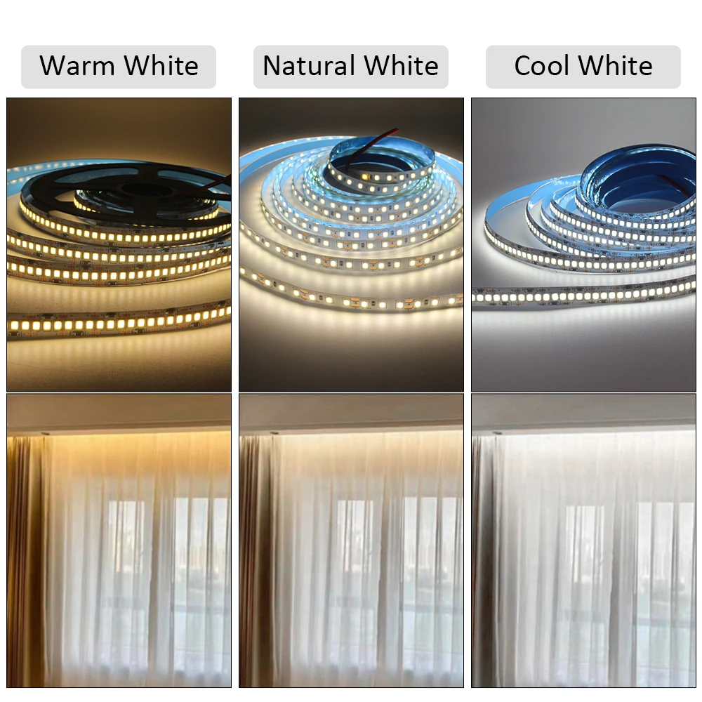 5M 12V LED Strip SMD 2835 LED Tape 120LED/M 240LED/M Ice Blue Warm Cool White 12 volt Flexible Stripe Ribbon Home Decor Light