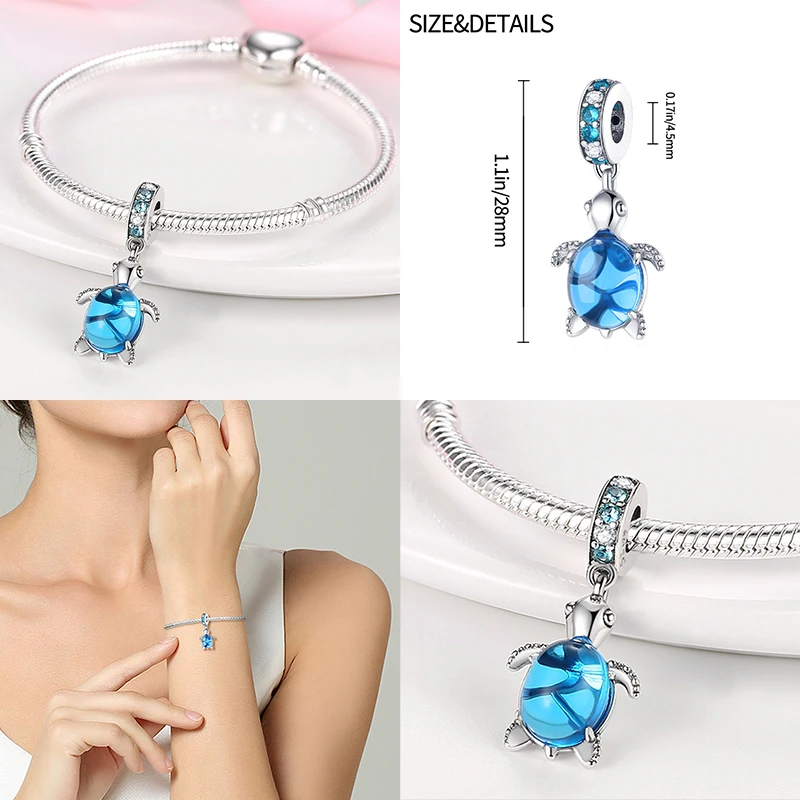 Bracciale adatto con ciondolo a forma di polpo con ciondolo lucciola in argento sterling 925 per gioielli da donna, regalo d'amore