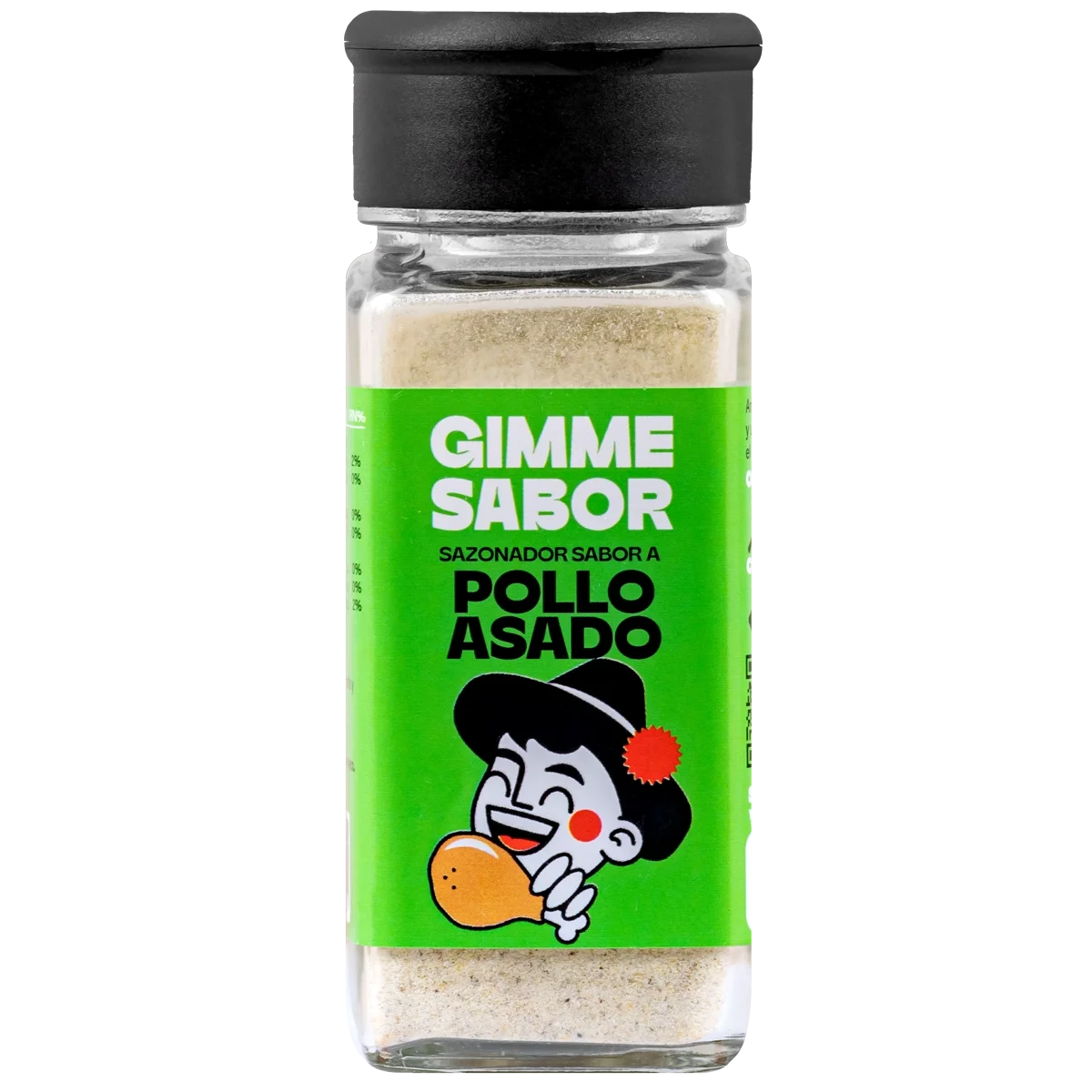 GIMME SABOR Sazonador vegetal sabor POLLO ASADO, Sin alérgenos ni glutamato y bajo en calorías