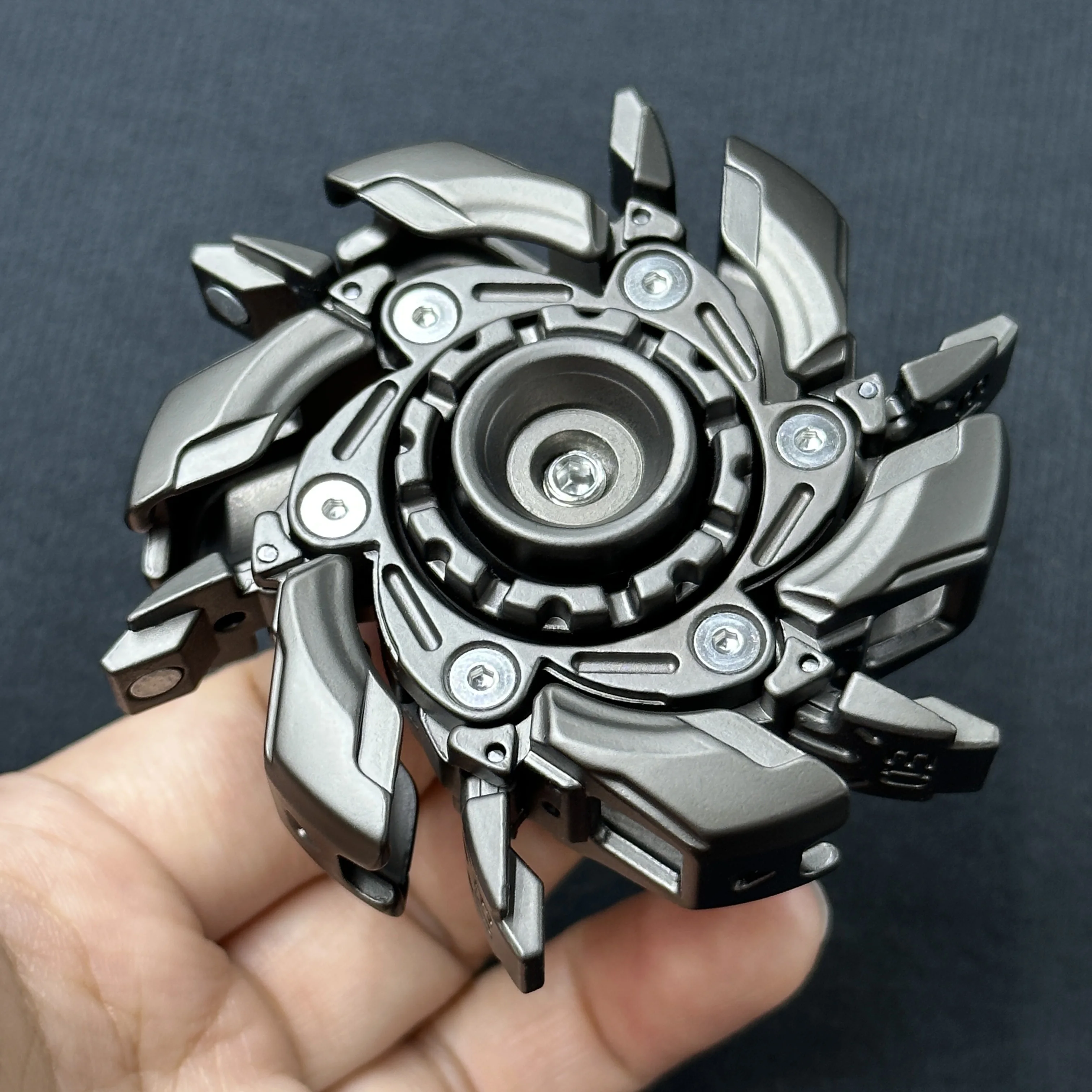 EDC Fidget Sliders Armadura abierta Spinning TopFidget Toys Alivio del estrés para adultos Meta magnética