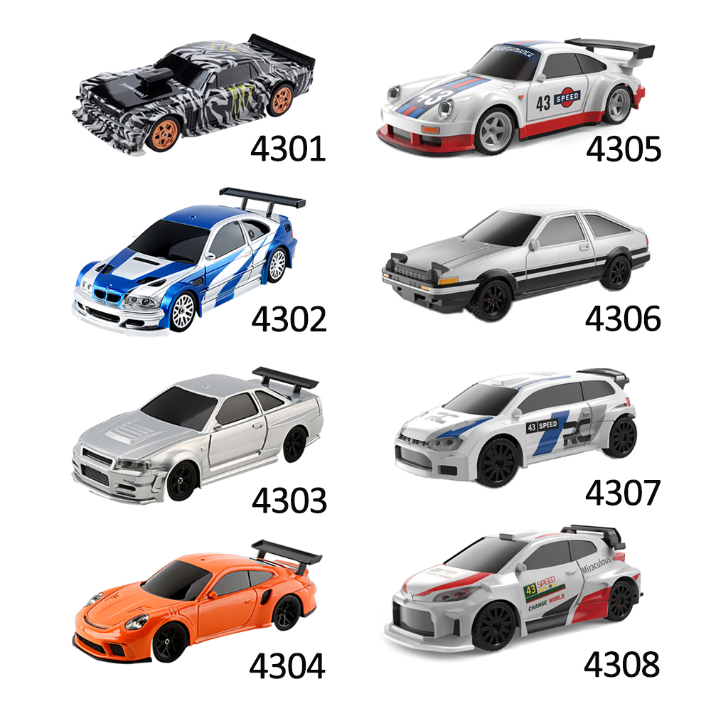 1/43 RC Car 2.4G Mini remote Control Racing Drift Car RTR 4WD Off-road High Speed Vehicle Model Toys for Kids Adults Mini Gifts