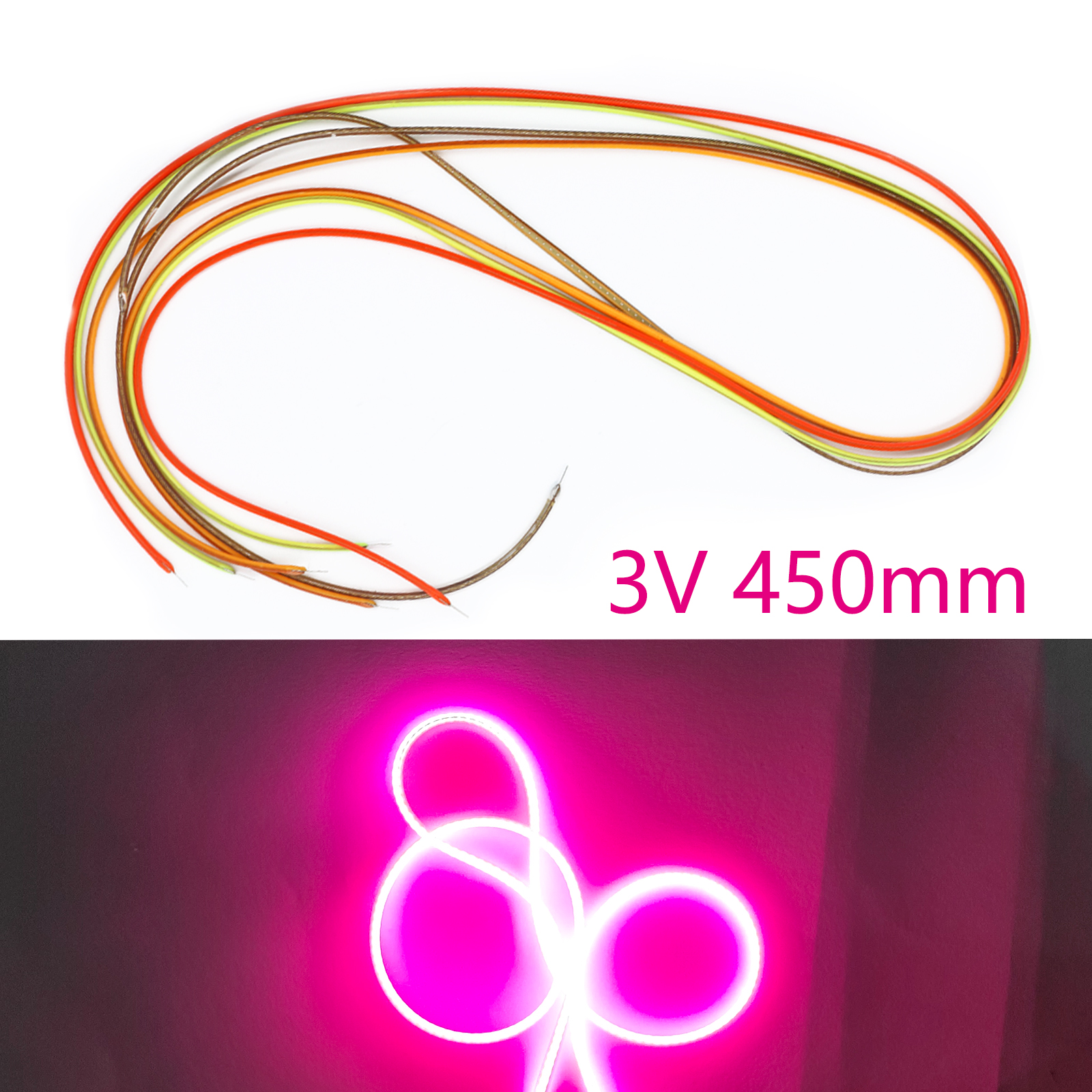 Led Filament Cob 3V Weiche Silament Edison Glühbirne Lampe Teile 450mm DIY Diode Flexible Beleuchtung Filament Zubehör grün blau rosa