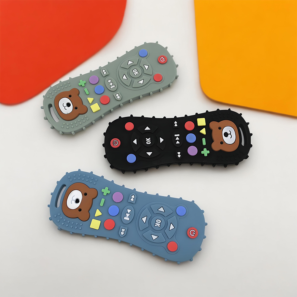 Novelty Silicone Simulation TV Remote Control Shape Soothing Toy Baby F