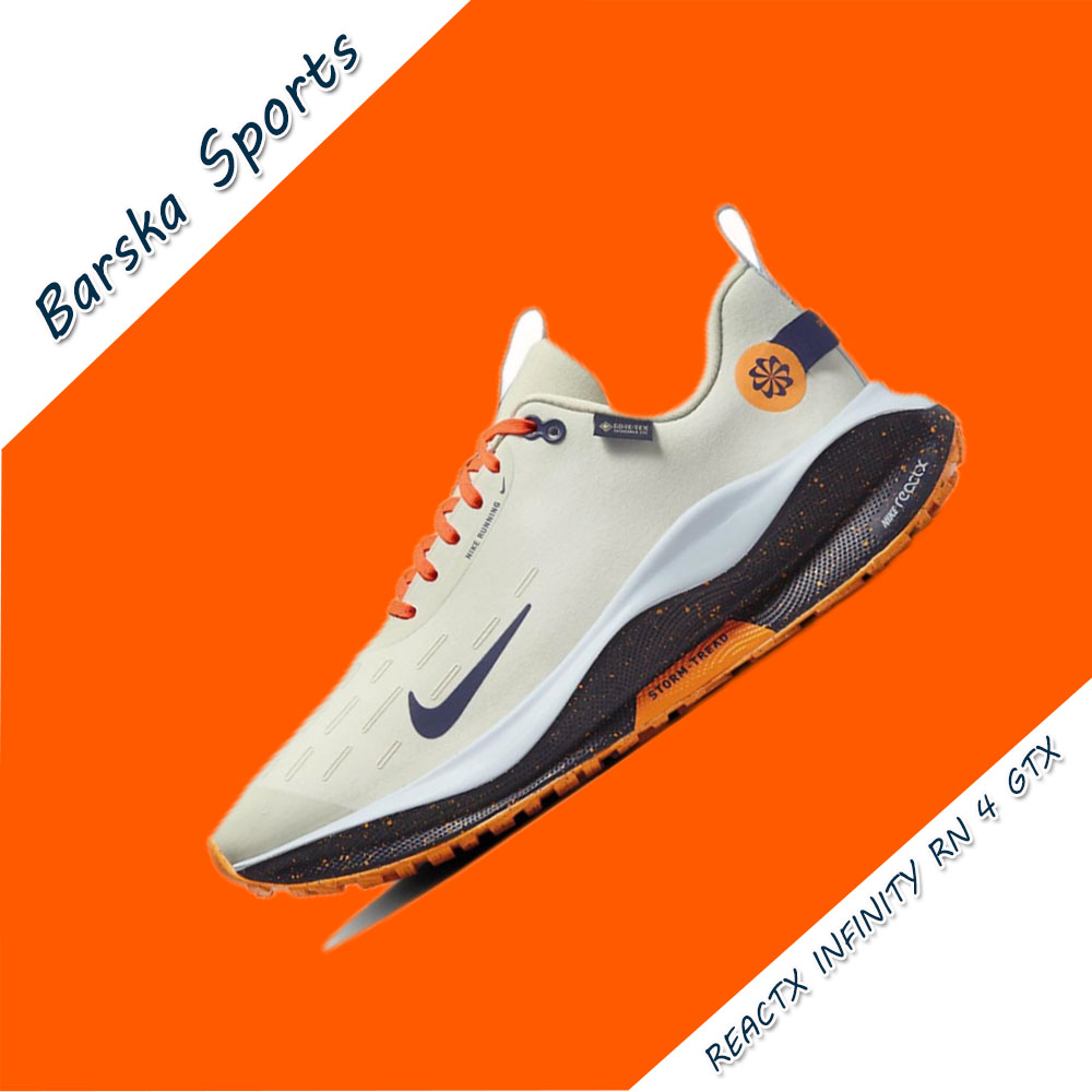 NIKE Original Man รองเท้าผ้าใบมาใหม่ React Infinity Run Flyknit 4 GTX Low Shock-absorbing และรองเท้าทนต่อการสึกหรอ
