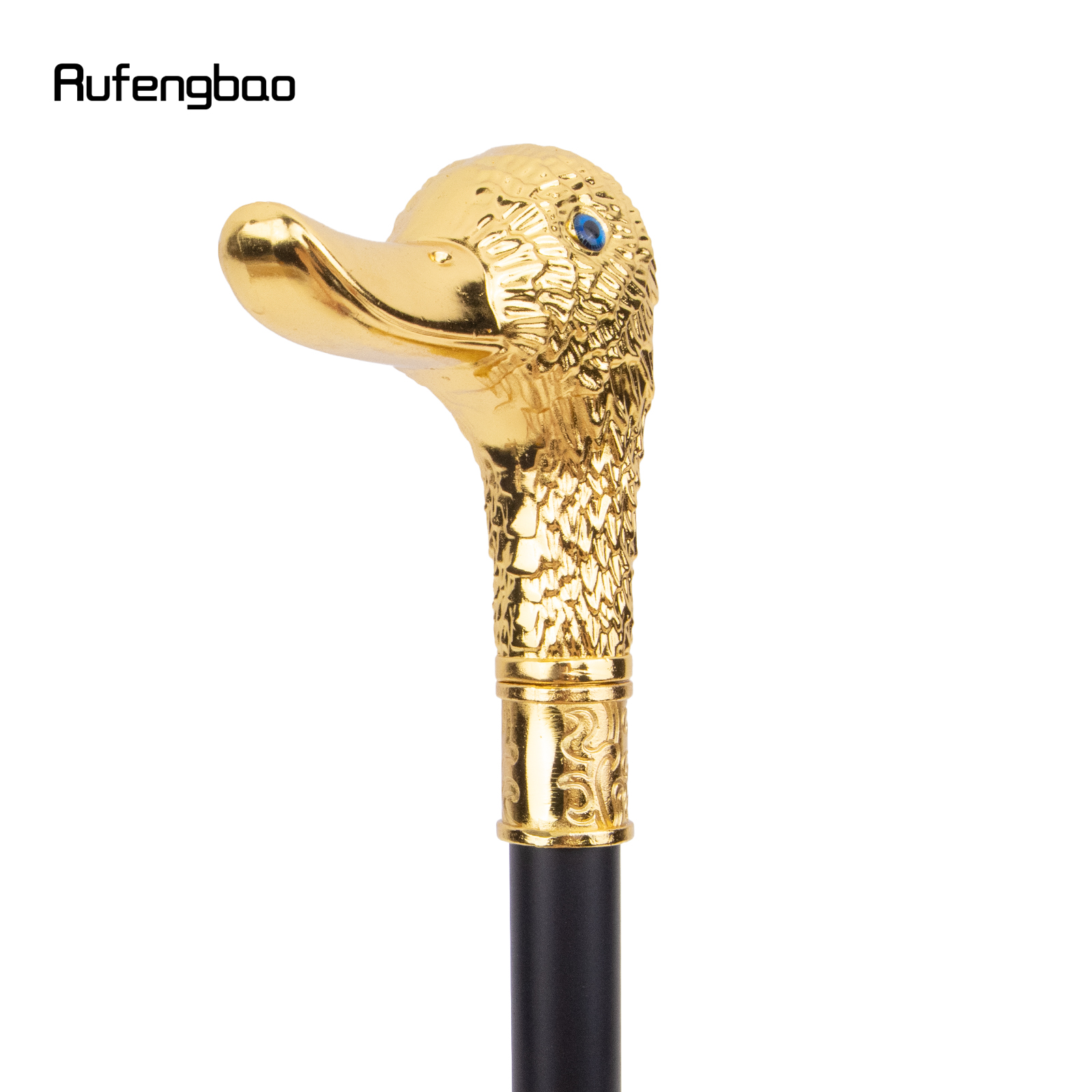 Bastão de cabeça de pato dourado, Bastão decorativo elegante, Bastão badal, Festa vintage, 95cm