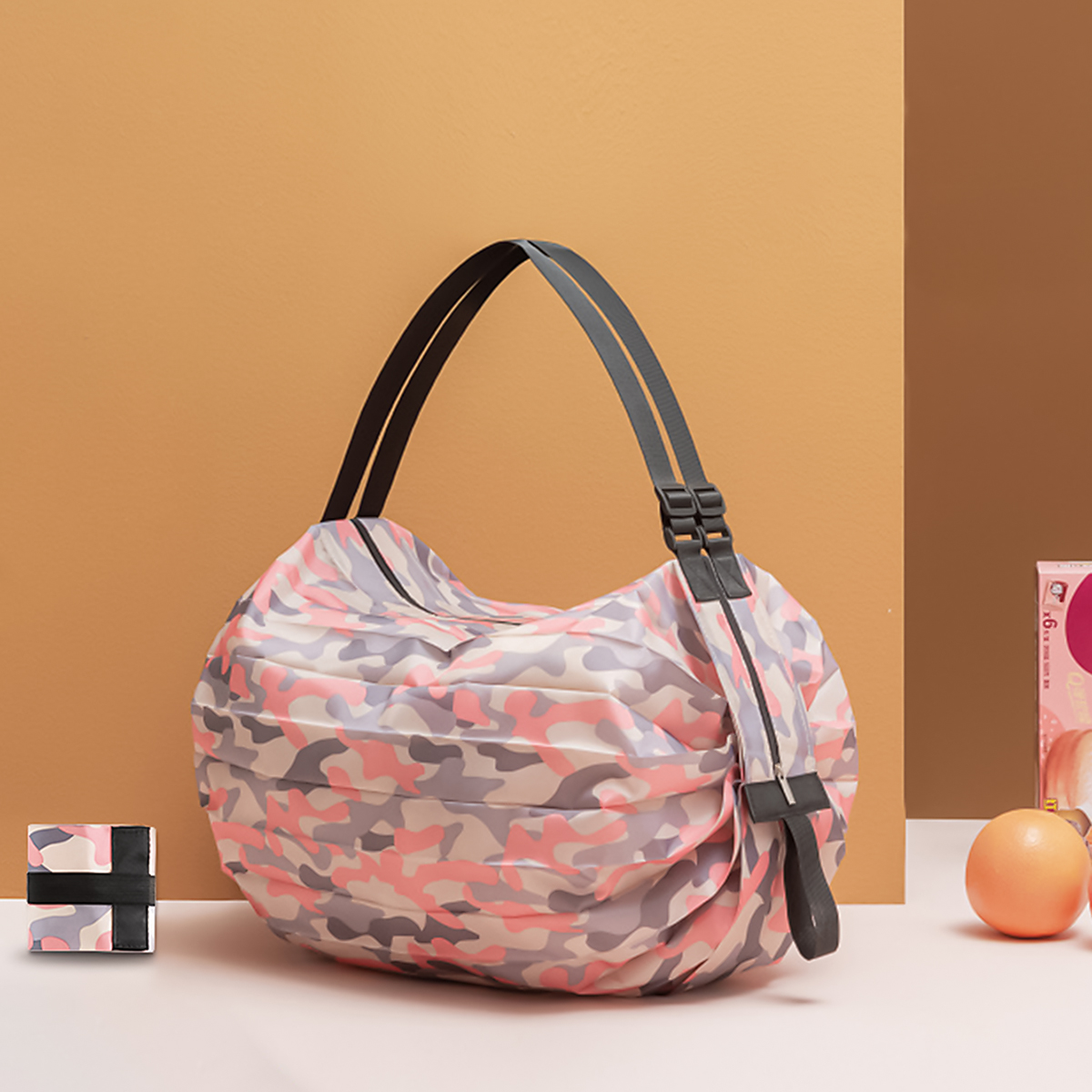 1PC Reusable Foldable Shopping Bag Eco-Friendly Waterproof Large Capacity Portable Storage Bag for Sustainable Shopping