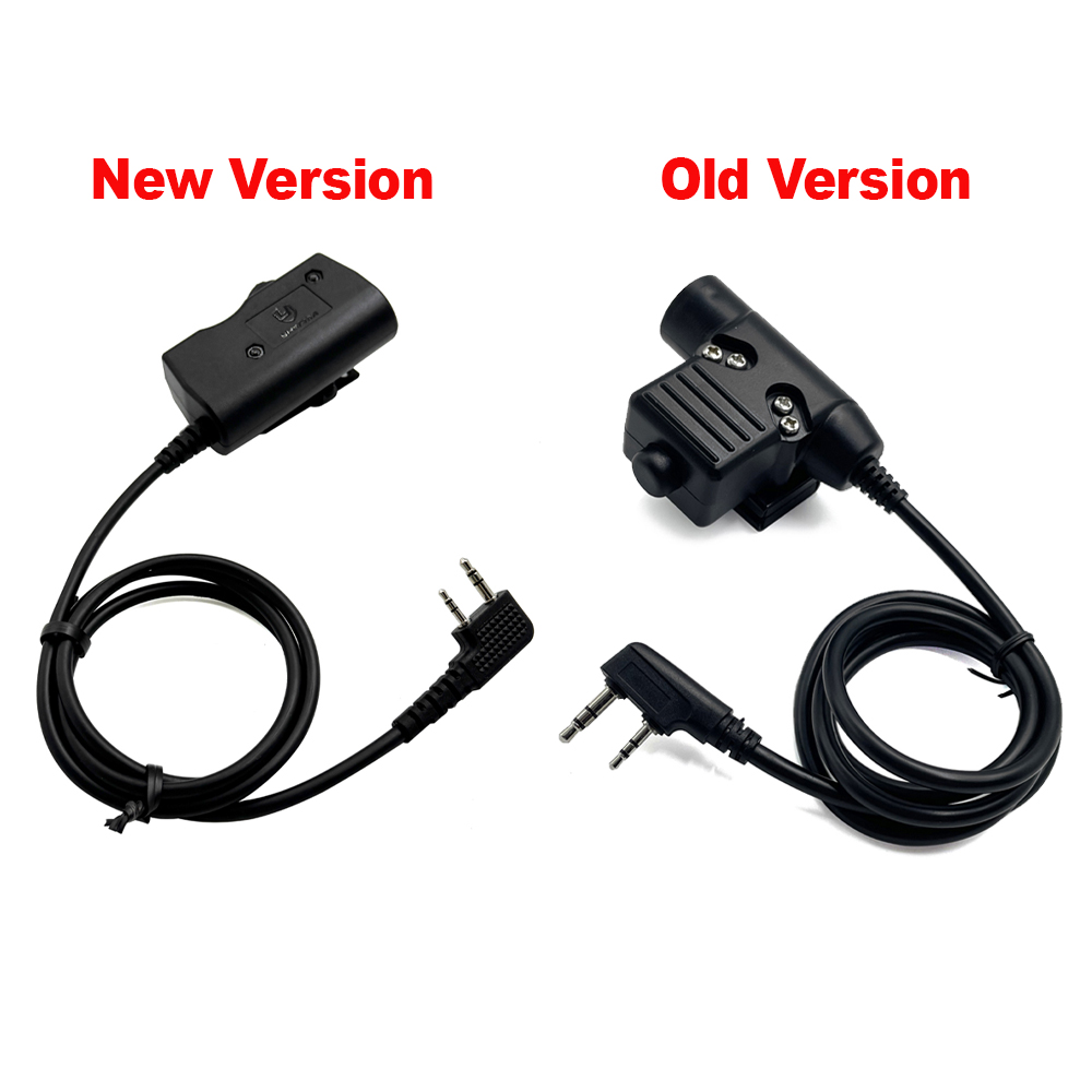 Тактический адаптер для гарнитуры PTT для Kenwood Baofeng UV-5R UV-5RE Plus BF-888S Walkie Talkie Ham Radio