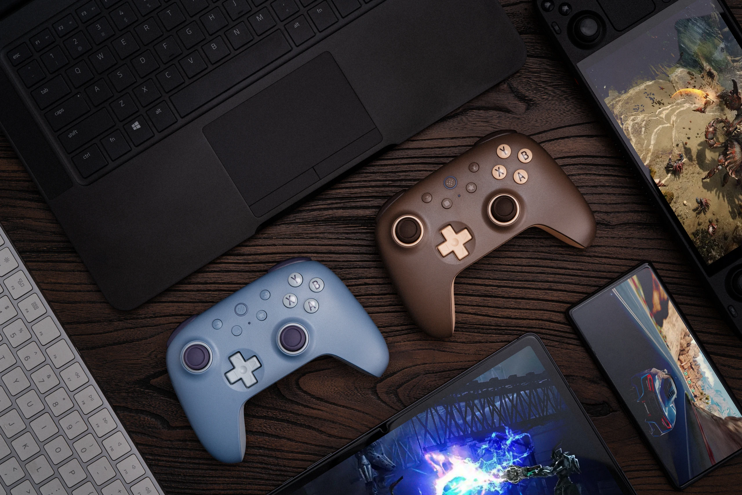 8bitdo-nuevo controlador de juego inalámbrico 2C con Joystick de efecto Hall para PC, Steam Deck, Raspberry Pi, Android, 2,4G