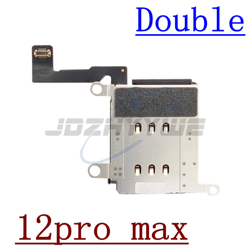 Do iPhone 11 12 Mini Pro Max SE 2020 Pojedyncze podwójne gniazdo karty SiM Uchwyt na tacę Czytnik Gniazdo Elastyczny kabel Części zamienne