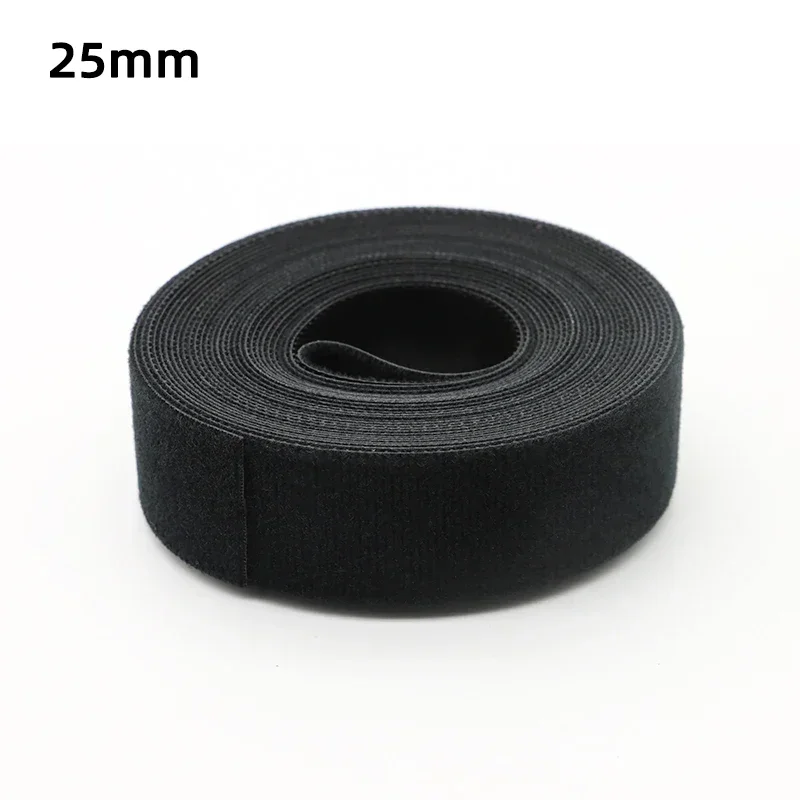 Black Cable Ties Reusable Loop Bundle Self Adhesive Nylon Strap Organizer Clip Wire Holder Management Fastening Tape DIY