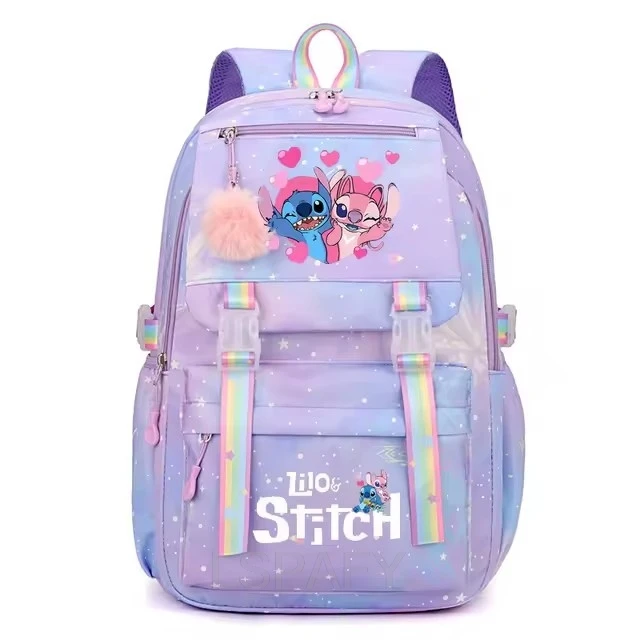 Mochila impermeable de gran capacidad Lilo y Stitch para la escuela, bolsa de cosplay de Anime Kawaii, bolsa de viaje, regalo para chica estudiante escolar