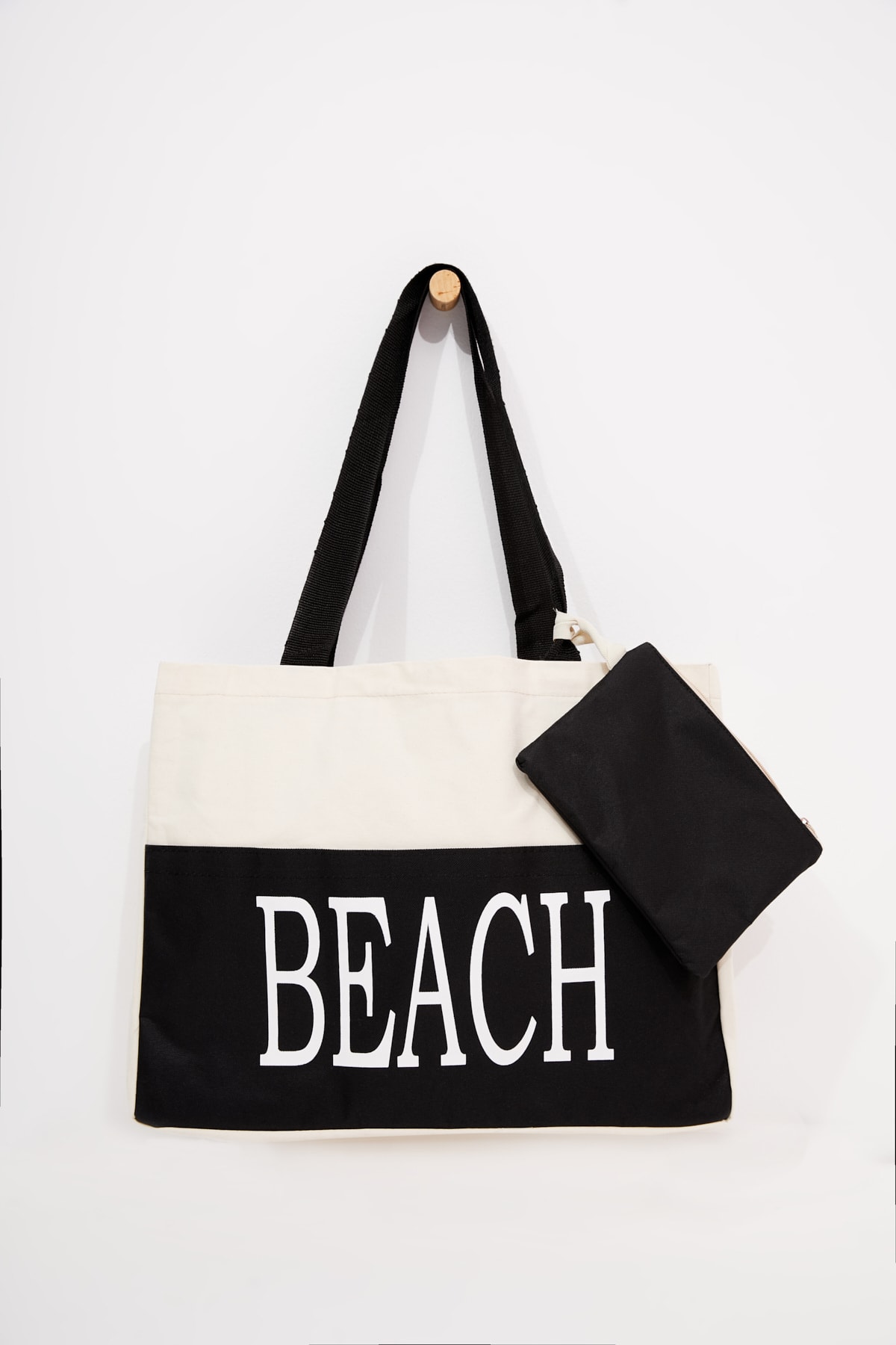 Women Beach bag cream 45X50 cm