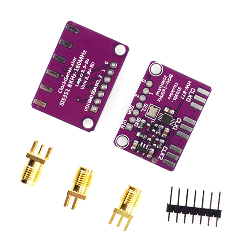 Módulo de placa de fuga gerador de relógio dc 3v-5v si5351a si5351 i2c si 5351 um relógio gerador de sinal 8khz-160mhz