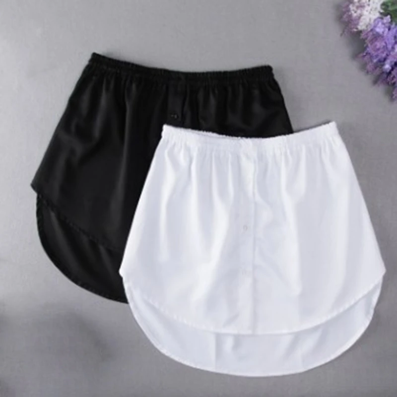 Plus Größe 5XL Hemd Extender Frauen Gefälschte Hemd Schwanz Unregelmäßigen Rock Bluse Schwanz Saum Weiche Abnehmbare Unterrock Pullover Saum