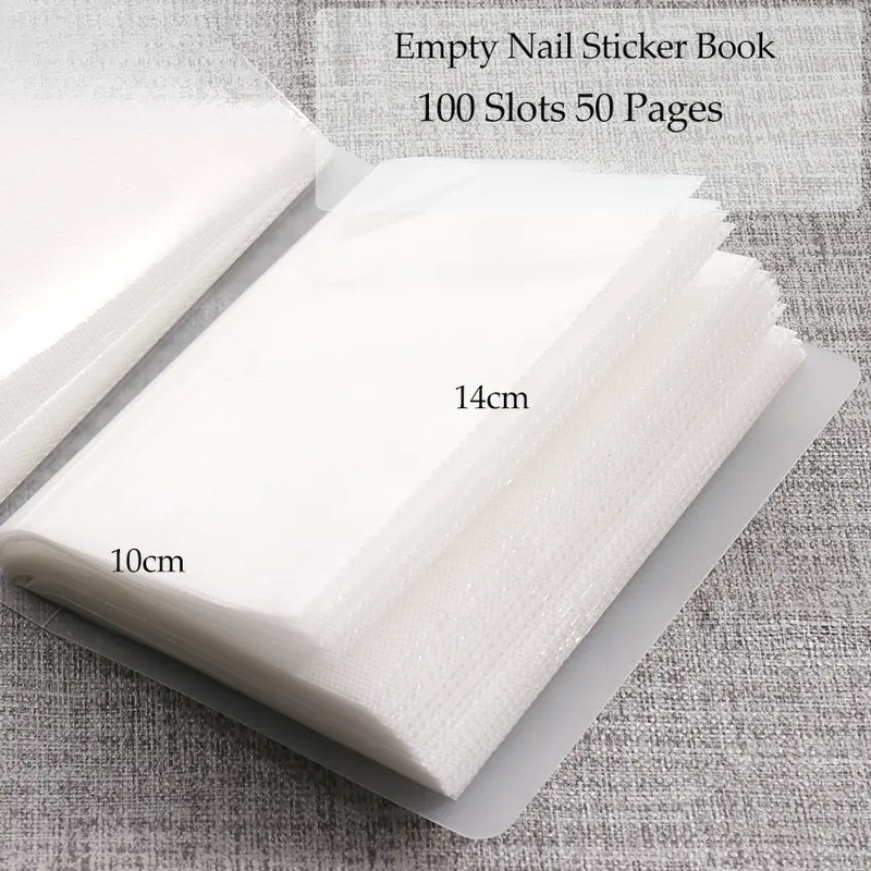 Aufbewahrungsheft für Nagelaufkleber ​ Große Kapazität Lagerung leere Seiten Design Aufkleber Sammlung Display Buch Nagel Werkzeug Begleiter
