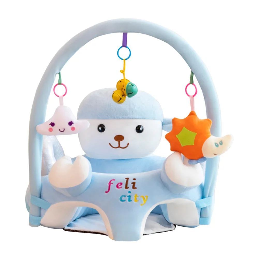 Sofá do bebê assento do bebê sofá quadro cadeira de alimentação de algodão assentos do bebê ninho puff lavável sem enchimento dos desenhos animados berço sofá cadeira