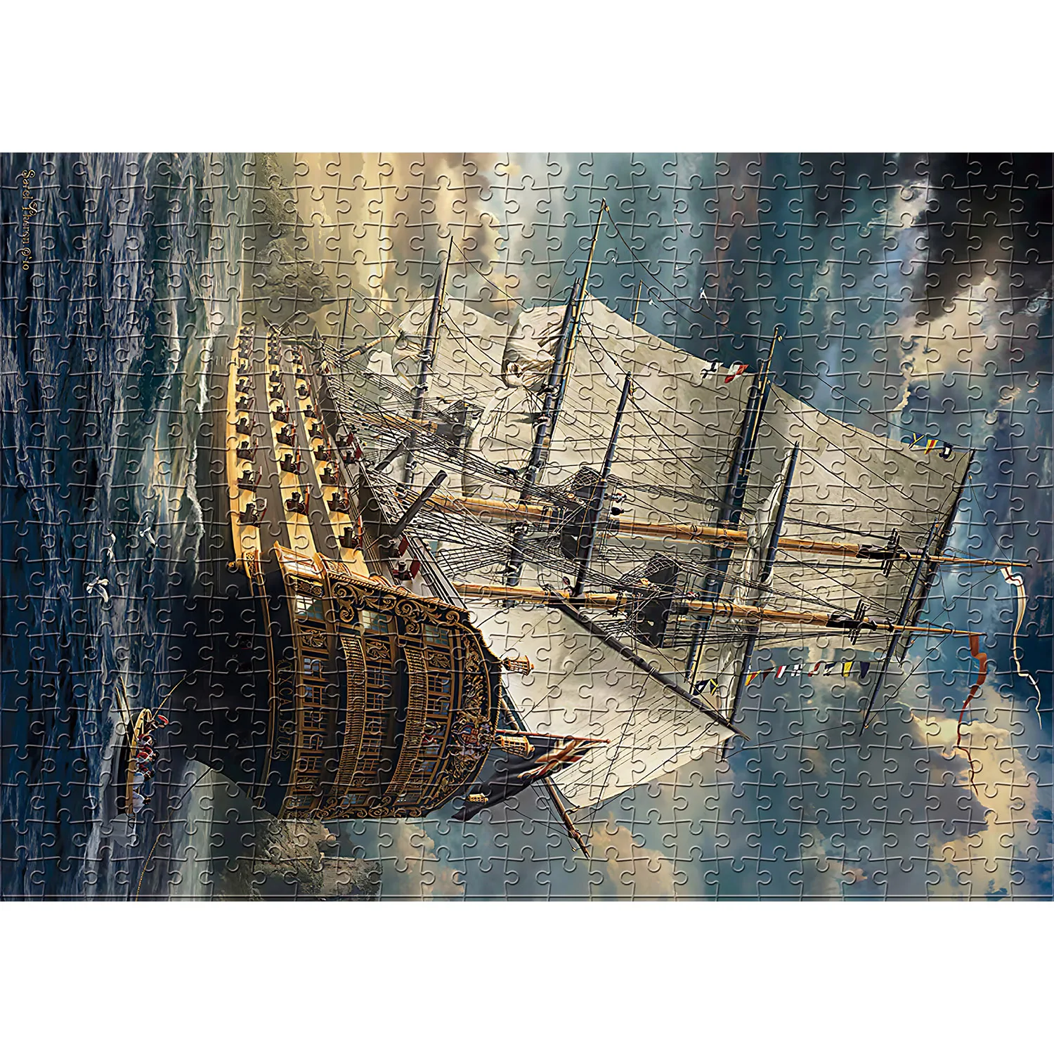 1000 ชิ้น Sails ชุดจิ๊กซอว์ปริศนาตกแต่งบ้านผู้ใหญ่ปริศนาเกมครอบครัวสนุกชั้นปริศนาของเล่นเพื่อการศึกษาสําหรับเด็ก