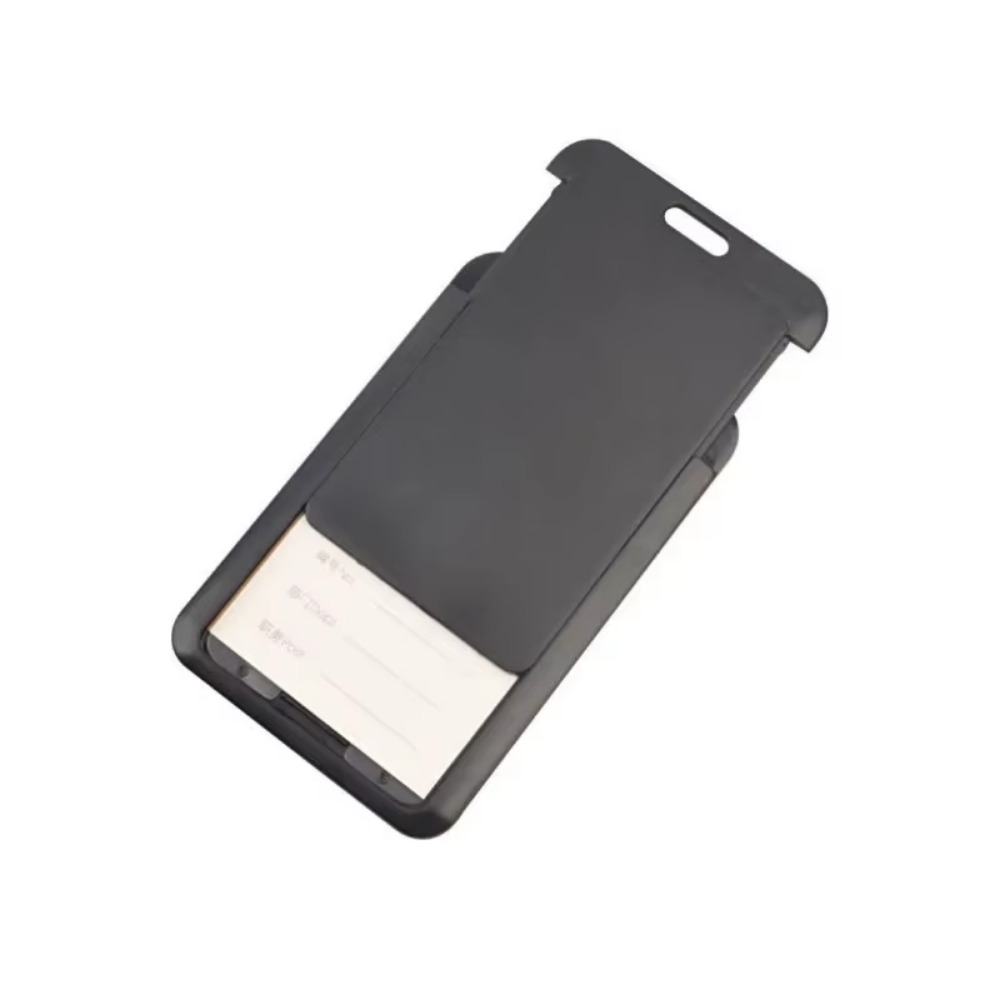 Black ID Tag Working Permit Cover Case with Retractable Badge Reel Lanyard ID Name Badge Holder Chest Tag Work Pass Card Sleeve