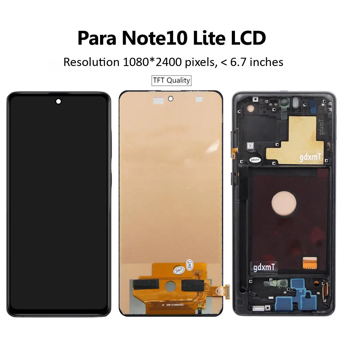 6.7 "amoled para samsung note 10 lite display lcd tela de toque montagem substituição para samsung note10 lite n770 n770f com quadro