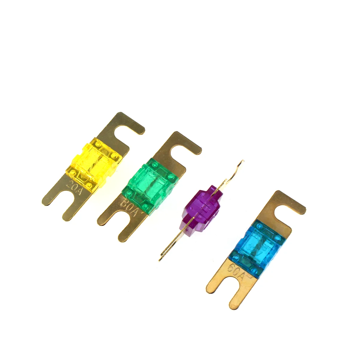 2PCS 15A 20A 30A 40A 50A 60A 70A 80A 100A Fuse Gold fuse