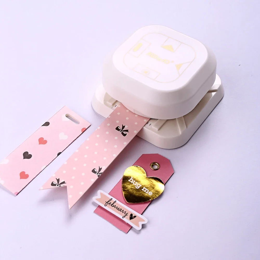 4 in 1 Tag Punch Angolo più rotondo Taglierina di carta Tag Punch per Scrapbooking Card 3 in 1 Carta di carta Carta fotografica Fai da te