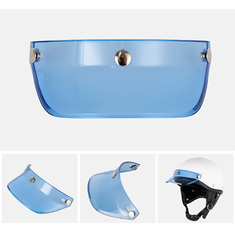 H3CE Universal 3 Nút Chụp Visor Flip Up Wind Shield Chống Tia UV Cho Mũ Bảo Hiểm Mô Tô