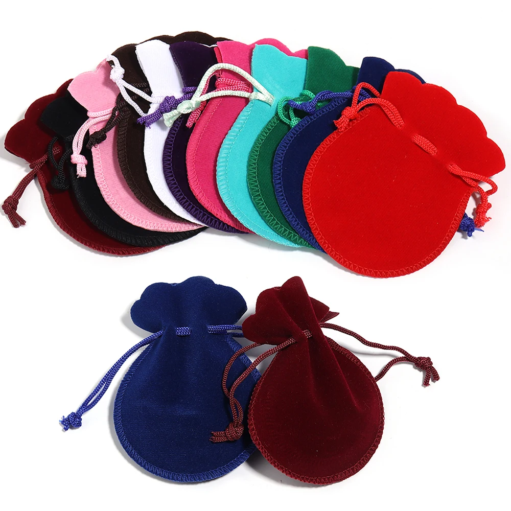 1-10 Cái/lốc Dây Rút Velvet Túi Dây Rút Calabash Túi Đựng Trang Sức Bao Bì Túi Cưới/Giáng Sinh Lợi Cho Túi & Tặng túi