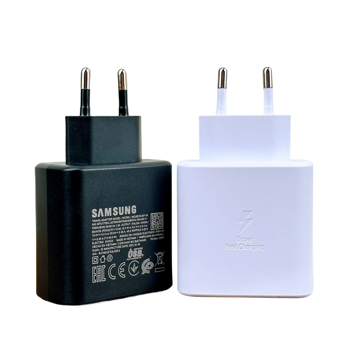 Carregador original samsung s24 ultra 45w, adaptador de carga rápida para galaxy s23 s22 note20 ultraz flip fold 5 4 3 2 cabo 5a genuíno