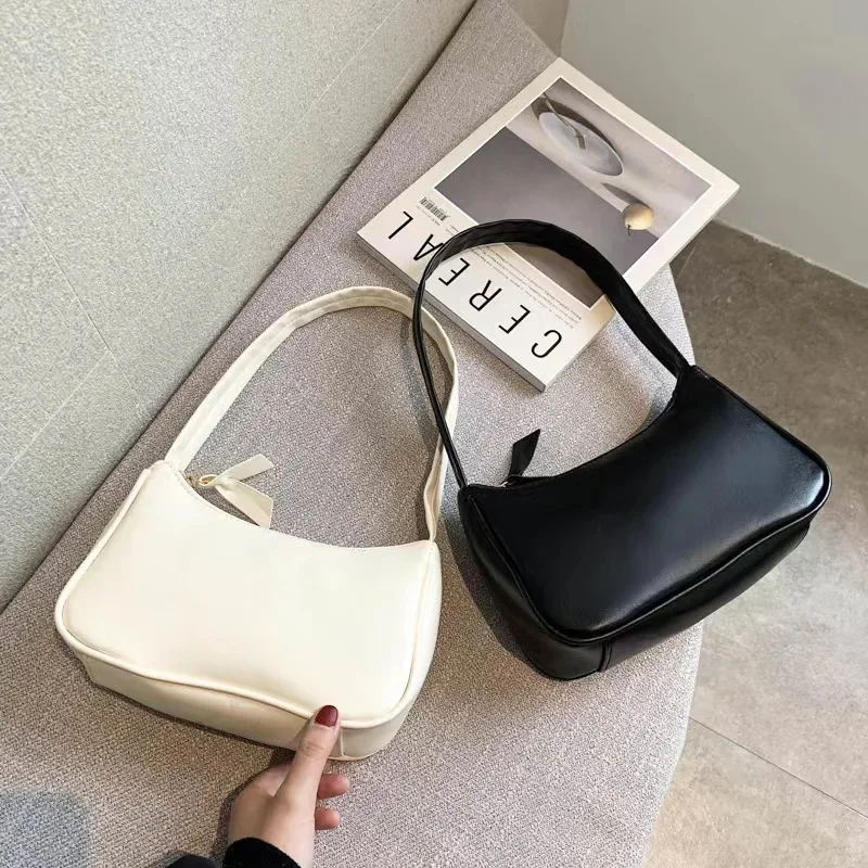 Женские сумки на плечо из мягкой искусственной кожи в стиле ретро, повседневные однотонные маленькие сумки с верхней ручкой, женские модные сумки на плечо