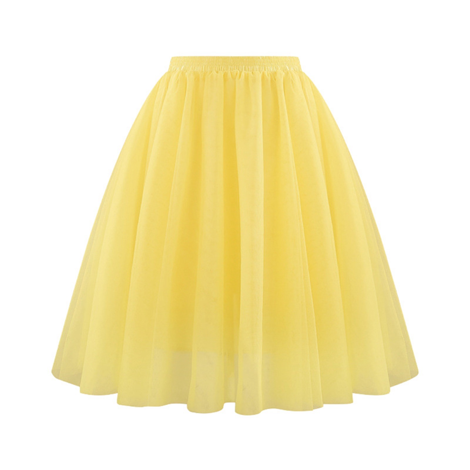 Mode Tule Rok Geplooide Tutu Rokken Dames Zacht Drape Mid Lengte Rok Bruiloft Bruids Bruidsmeisje Grote Maat A-lijn Rokken
