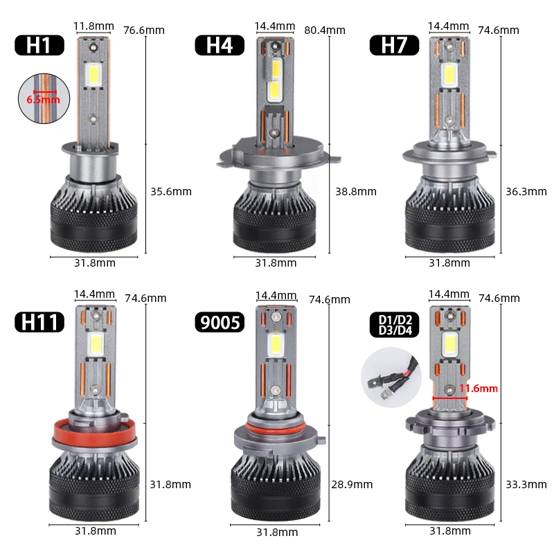 DAWNKNIGHT K5C PLUS 4300k H4 H7 H11 lâmpada de led 140w hb4 h8 farol de carro canbus peças automóveis for projetor refletor 12v 2pcs