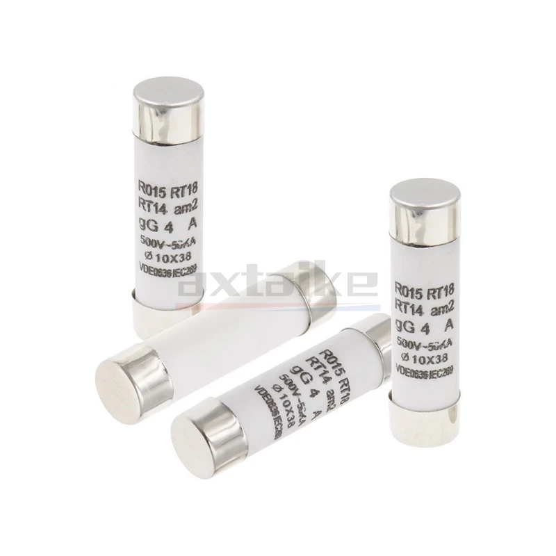 5PCS 10*38 มม.ฟิวส์เซรามิค 0.5A 1A 2A 3A 4A 5A 6A 8A 10A 16A 20A 25A 32A 40A 500V 500mA RO15 R015 RT18 RT14 Am2 380V 10 × 38