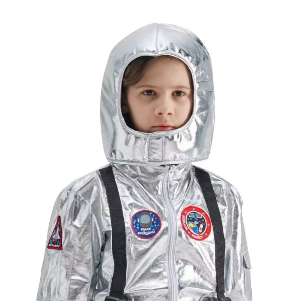 Halloween Adult Man Astronaut Costume Silver Spaceman Men Women Space Suit Halloween Performance Costume Party Dress Up