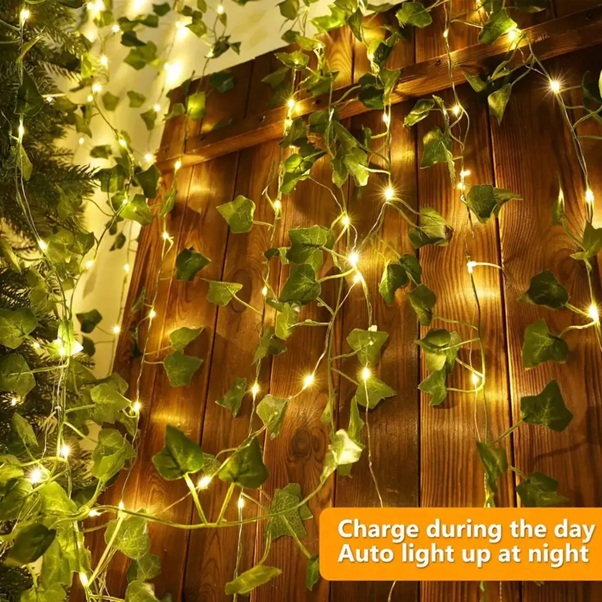 1pc 12 メートル 100 LED ソーラー人工アイビーストリングライトガーデンストリートガーランド屋外防水フェアリーライトパーティー結婚式の装飾