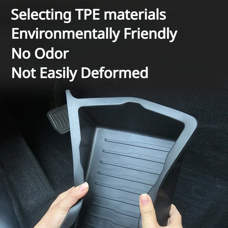 Underseat Storage Box For Tesla Model Y Environmentally Friendly Drawer TPE Storage Box Push Pull Car Interior Accessories 2023