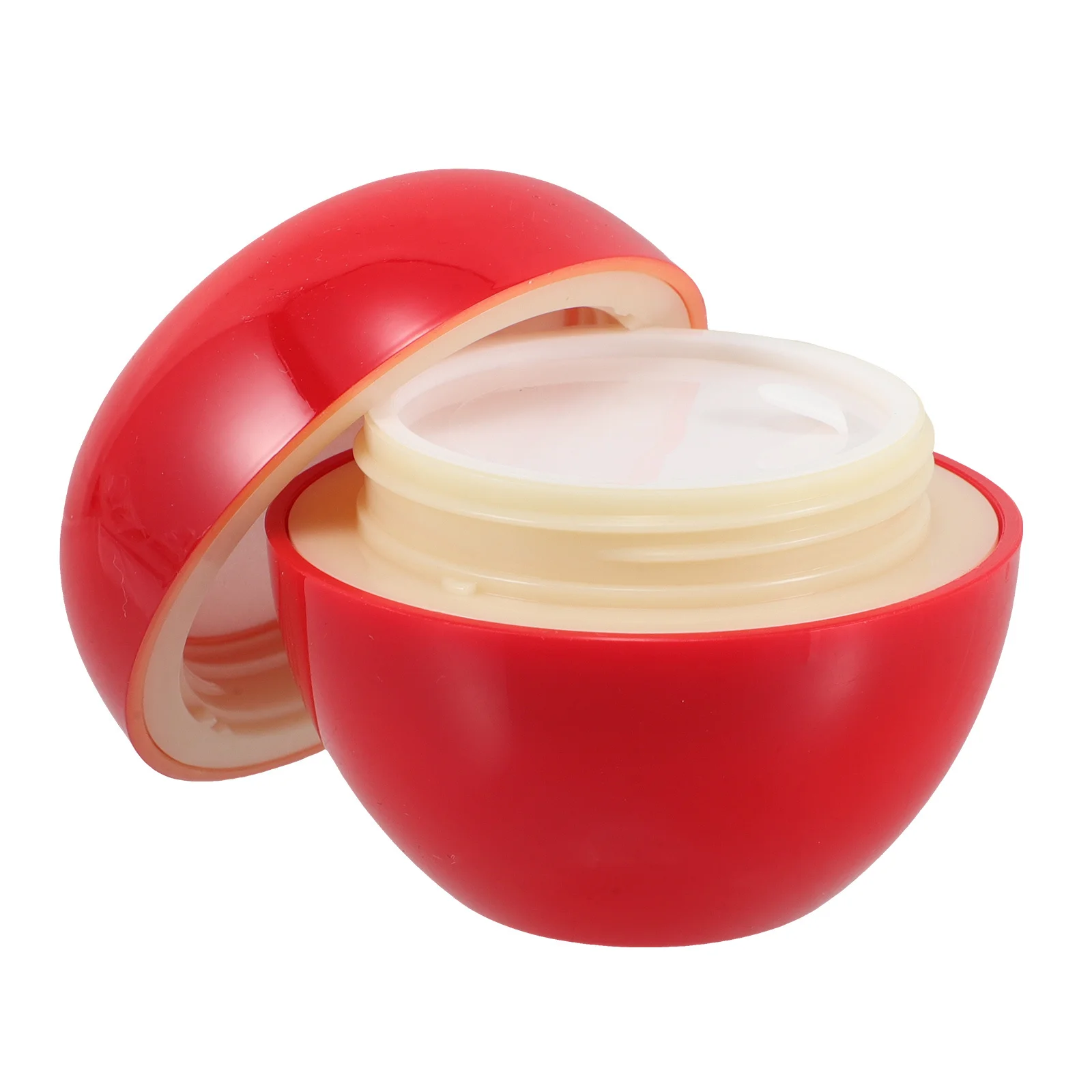 Wadah Krim Perjalanan Bentuk Apel Lucu, Stoples Plastik Isi Ulang, Wadah Lotion Kecil untuk Perawatan Kulit Kosmetik, Wadah Makeup Kosong