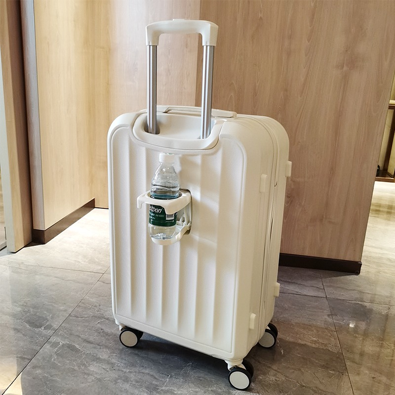 Grande Capacidade Rolling Mala Set, Leve Trolley Case com porta-copos, continuar na cabine, moda, 20"