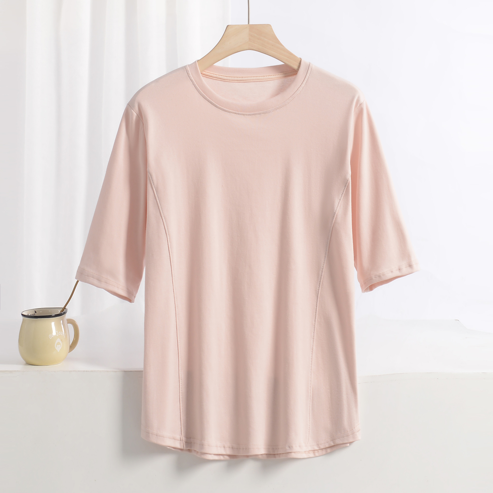 XL a 8XL plus size o-pescoço camisetas femininas básicas cor sólida meia mangas verão simples camisetas de fundo todos mat