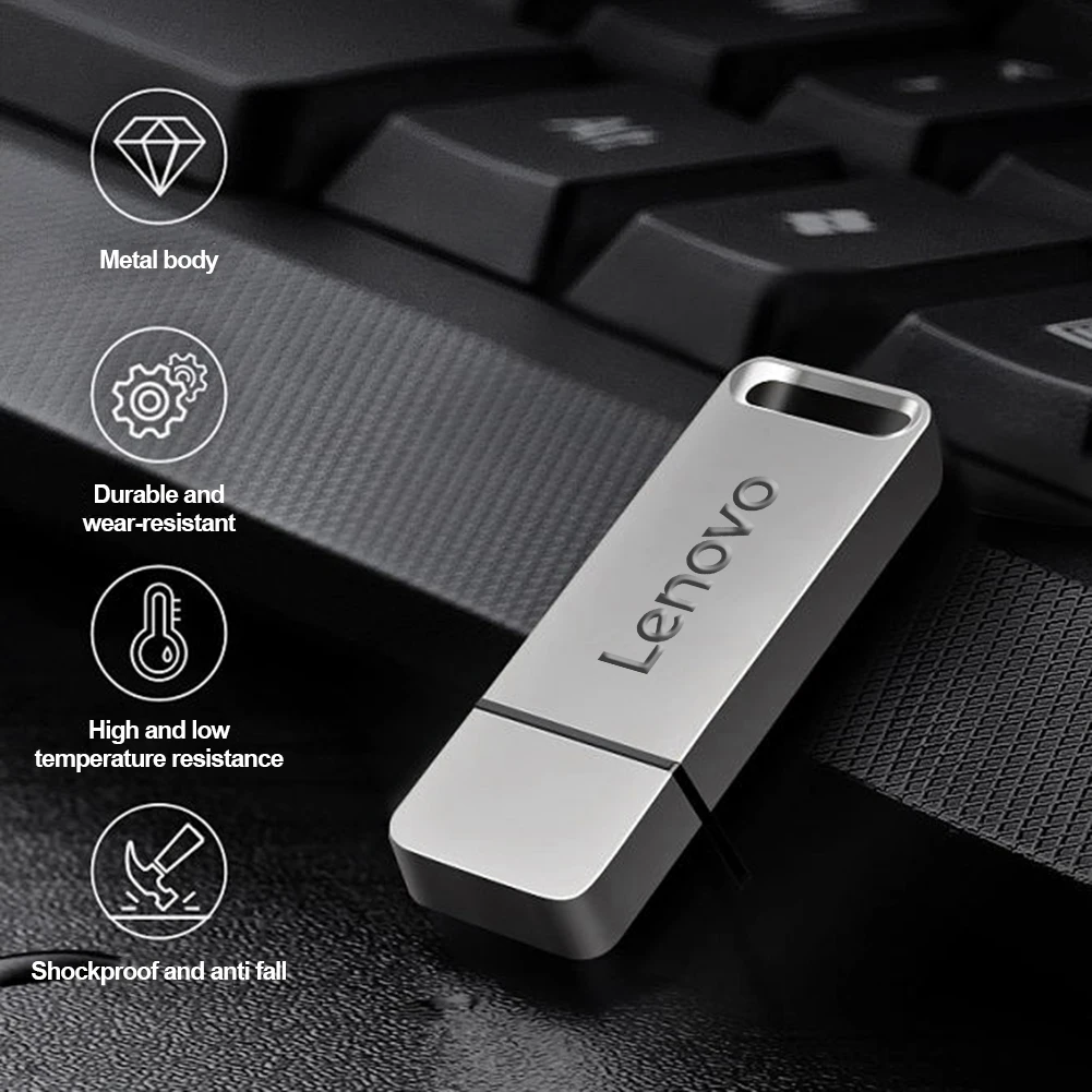Lenovo 64TB U Disk Mini Pen Drive USB Memory New USB Flash Drives 2TB TYPE C High Speed Usb 3.1 Waterproof Pendrive Metallic