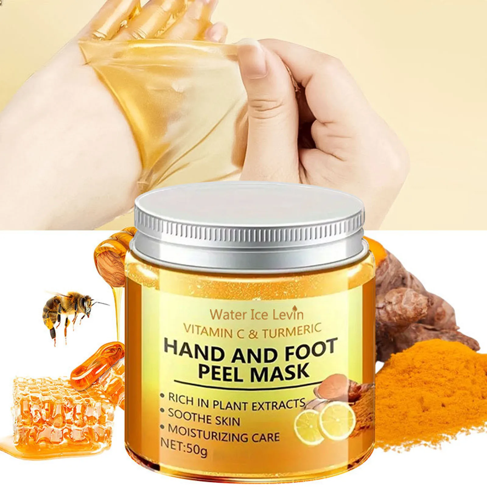 1/3/5/10 pçs vitamina c cúrcuma máscara de pele das mãos e dos pés hidratante esfoliante creme de cera das mãos esfoliante cuidados com a pele dos pés