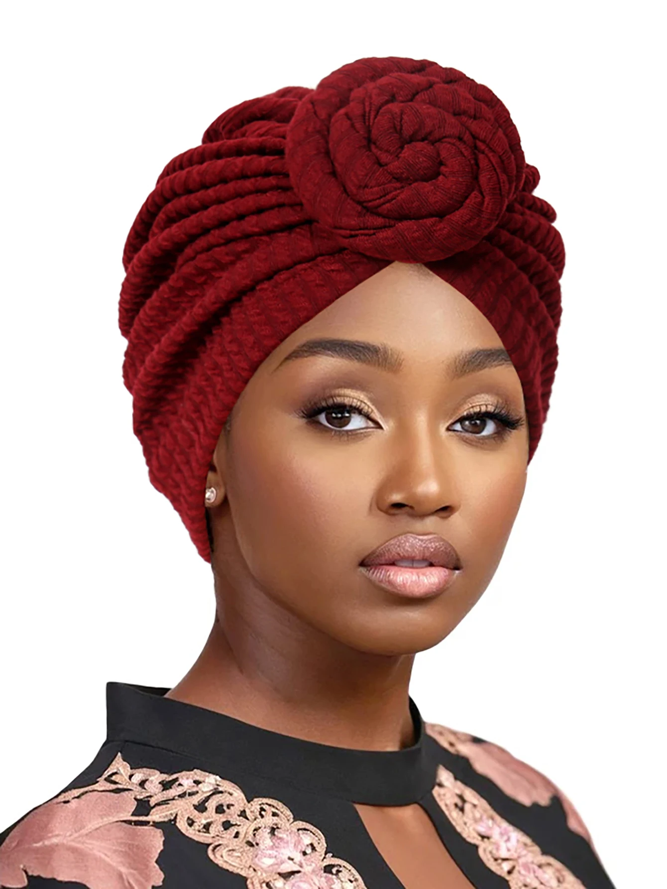 Moda feminina turbante hijab chapéus cabeça africana envolve macio elástico muçulmano chapéus respirável quimio boné para meninas