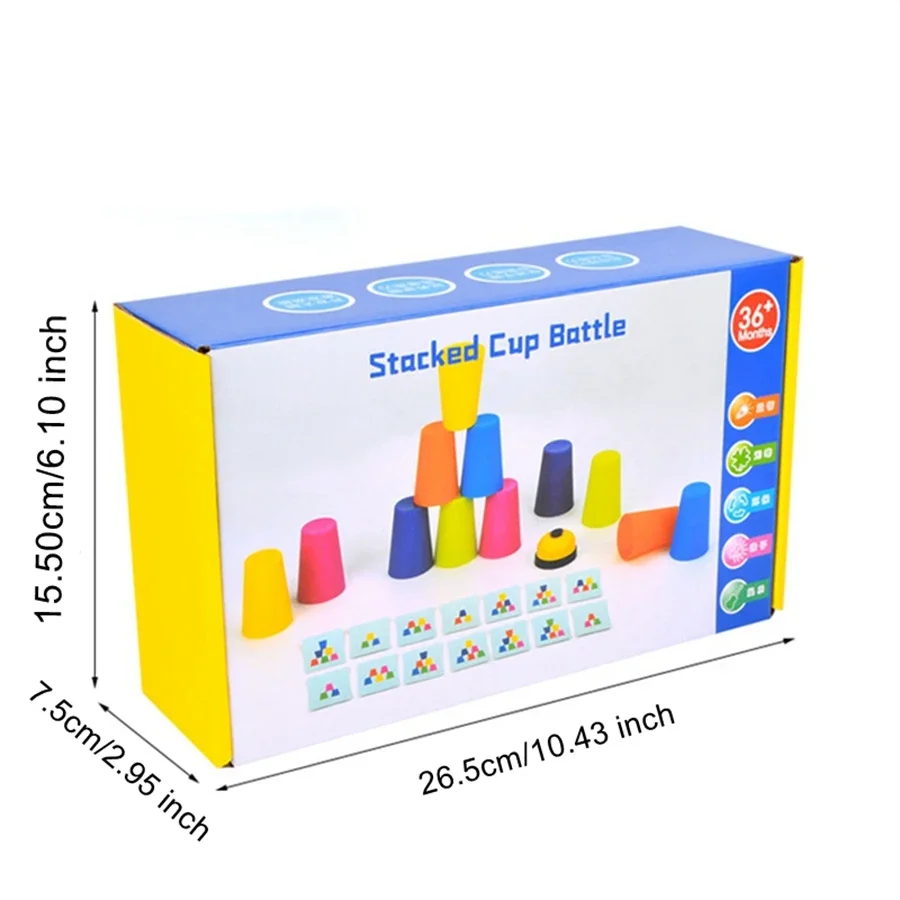 Competitive Folding Cups Toy Kindergarten Interactive Game Puzzle Logic Training Toy Sport Stacking Cups Sport Flying Racing