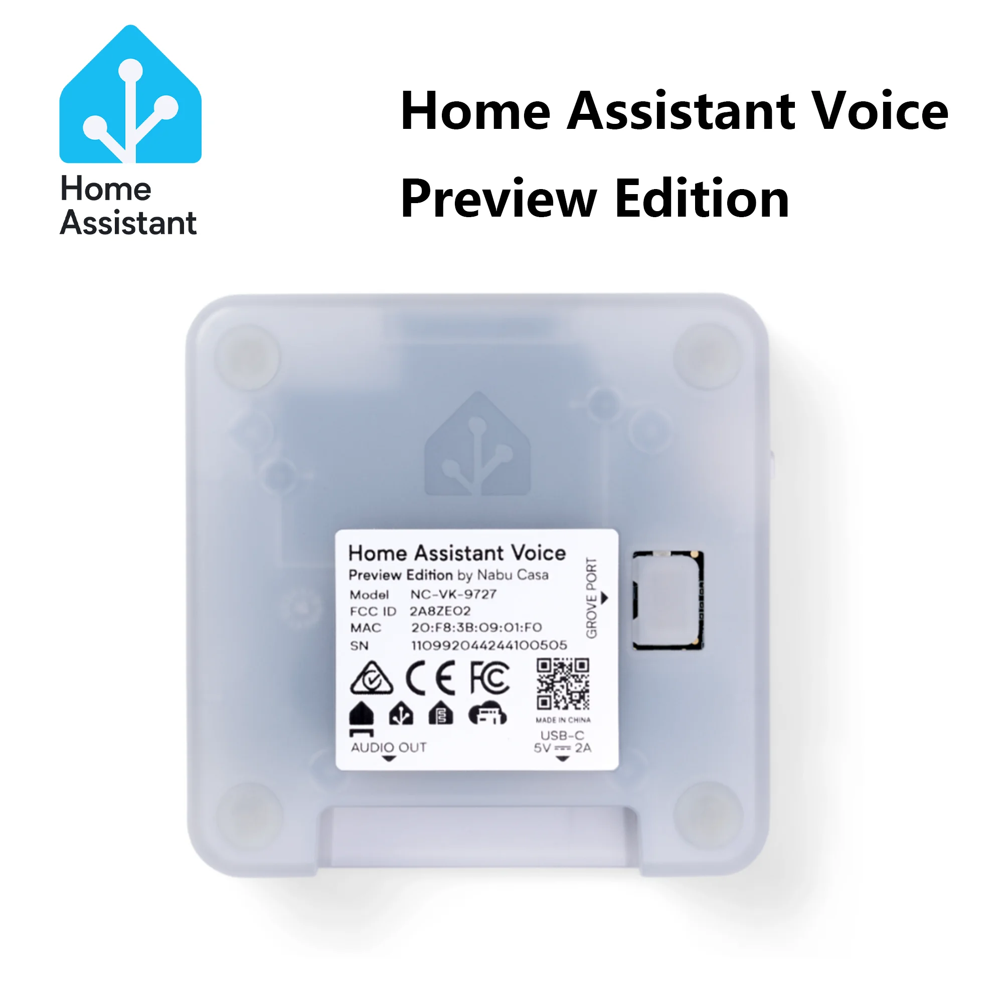 Home Assistant Voice Preview Edition ESP32-S3 SoC с 16 МБ флэш-памятью 2,4 ГГц Wi-Fi Bluetooth 5.0